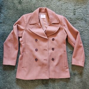 Old Navy Women's Double-Breasted Brown Pea Coat